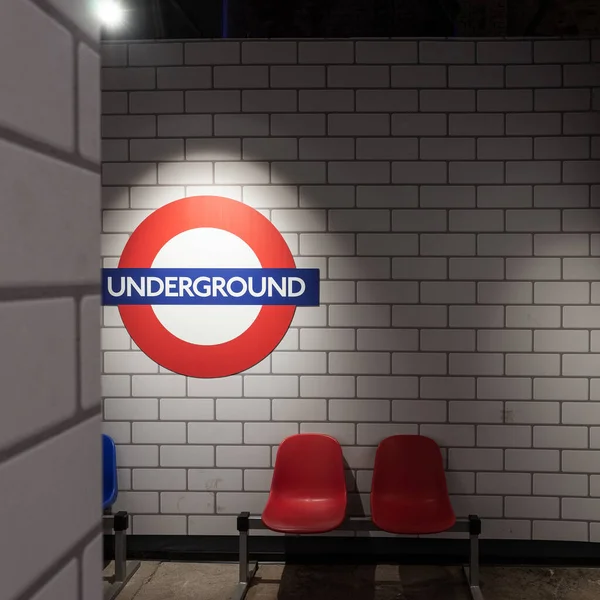 London Underground Sign June 2022 — Stock Photo, Image