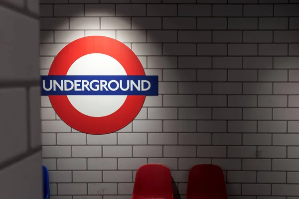 London Underground Sign June 2022 — Stock Photo, Image