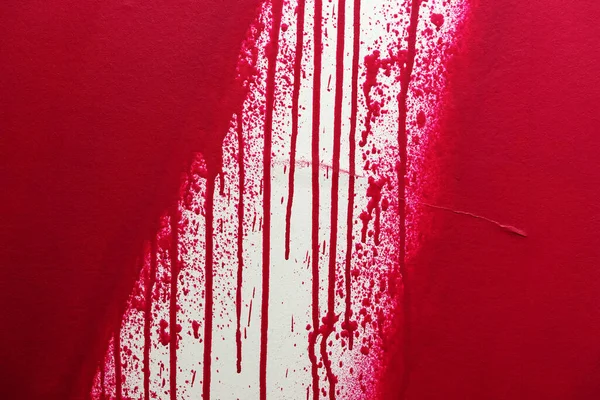 Red Paint Streaks Wall Blood Splatters — ストック写真