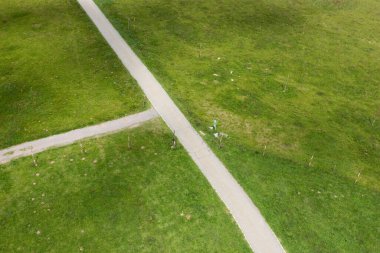 Patikaların kesiştiği yer. Üst görünüm