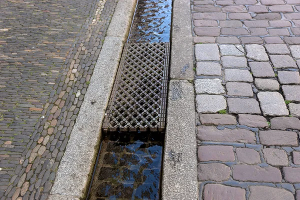 Wasserkanal Der Stadt Freiburg Breisgau Deutschland — Stockfoto