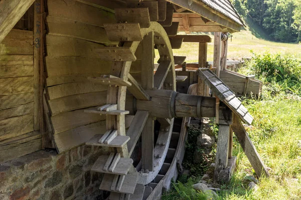 Wooden Wheel Old Water Mill Black Forest Glottertal Baden Wuerttemberg — Foto de Stock