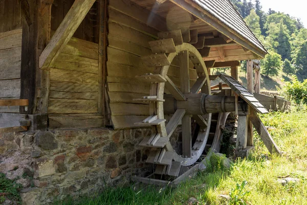 Wooden Wheel Old Water Mill Black Forest Glottertal Baden Wuerttemberg — Foto de Stock