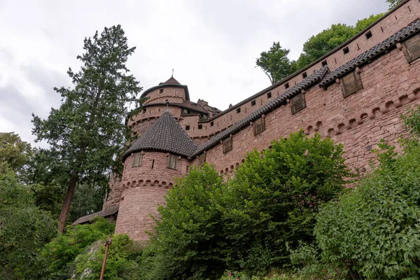 Medieval Castle Haut Koenigsbourg Castle Located Orschwiller Alsace France — ストック写真