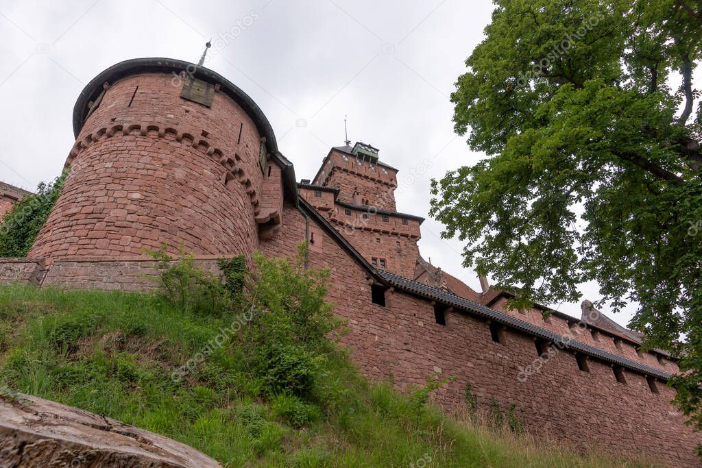 Medieval castle Haut-Koenigsbourg Castle located at Orschwiller. Alsace. France