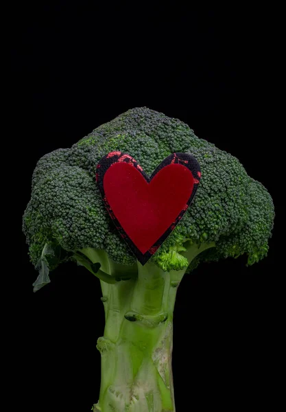 Sfondo Cibo Sano Con Broccoli Verdi Freschi Peperone Giallo — Foto Stock