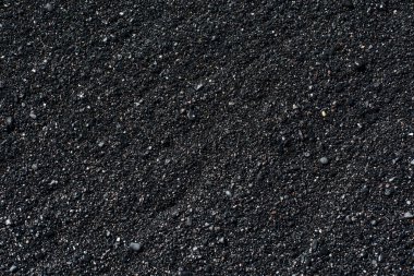 Volkanik siyah kumun yakın plan resmi. 
