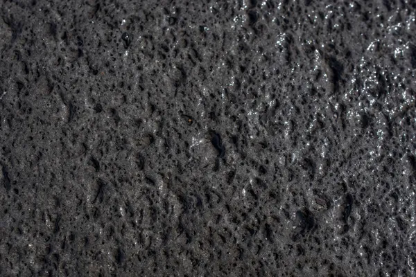Close Van Het Vulkanische Zwarte Zand — Stockfoto