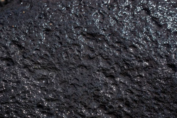 Foto Ravvicinata Della Sabbia Vulcanica Nera — Foto Stock