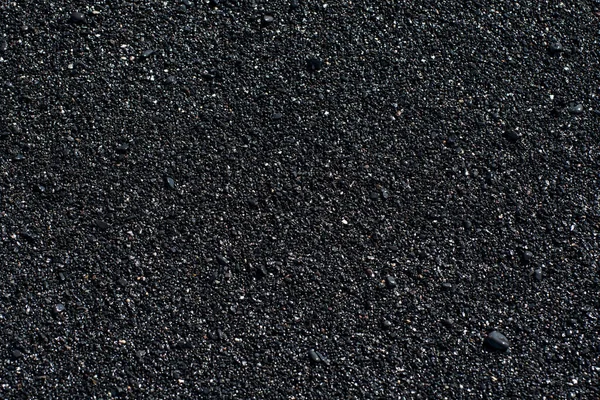 火山の黒い砂のクローズアップ写真 — ストック写真