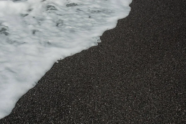 Κοντινή Φωτογραφία Της Βουλκανικής Μαύρης Άμμου — Φωτογραφία Αρχείου