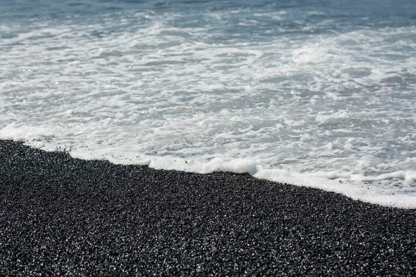 Close Picture Vulcanic Black Sand — Stock Photo, Image