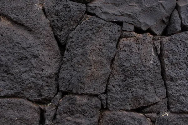 Grey Tiles Volcanic Stone Texture Background — Stock Photo, Image