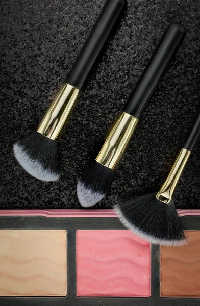 Make Brushes Different Sizes Black Background — Stock Photo, Image