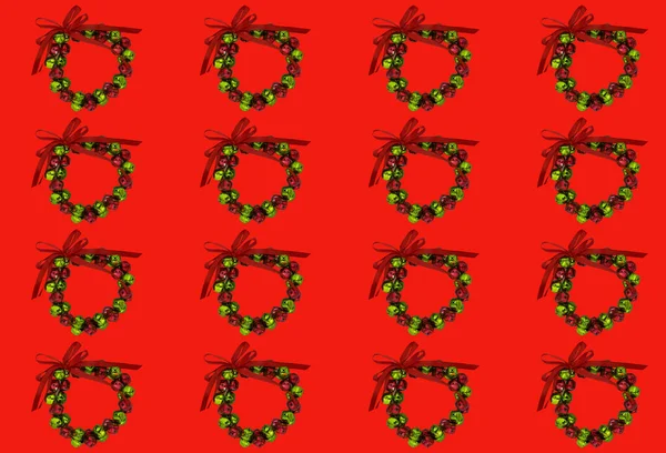Arka Planda Noel Süslemesi Olan Kusursuz Desen — Stok fotoğraf