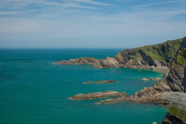 Hele Hele Körfez Köyü. Devon eyaletinin kuzey kıyısında. İngiltere