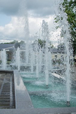 Druskininkai, Litvanya spa Park'ta müzik çeşme.
