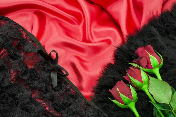 red  sexy background with black knickers