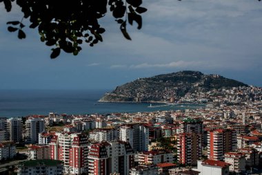 Alanya dağlardan görünümünü. Türkiye, Akdeniz.
