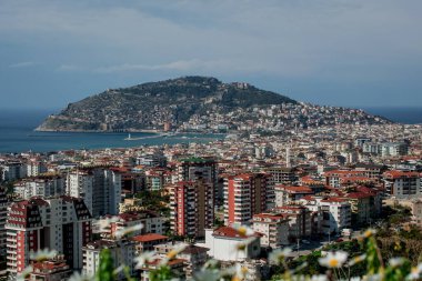 Alanya dağlardan görünümünü. Türkiye, Akdeniz.