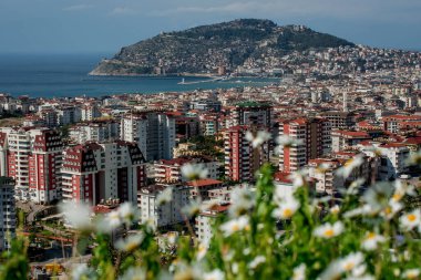 Alanya dağlardan görünümünü. Türkiye, Akdeniz.