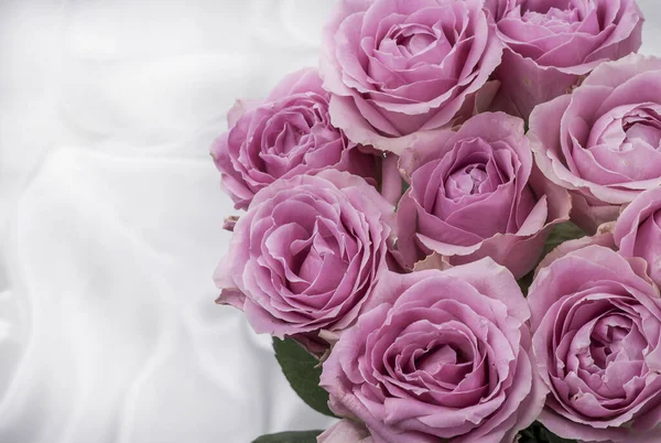 Güzel taze güllerle dolu tebrik kartı ve kopyalama alanı.