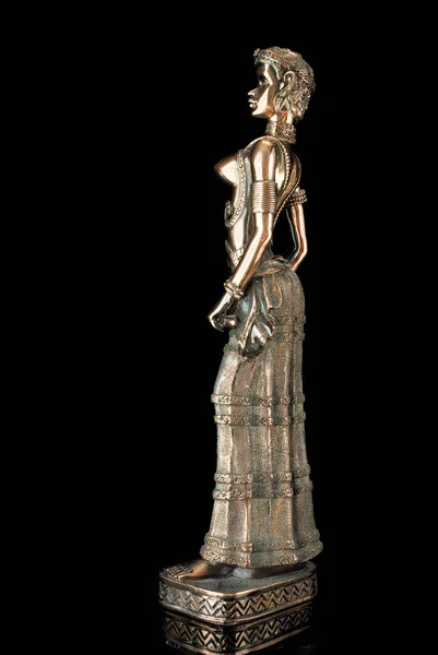 Estatua Del Antiguo Dios Egipcio Anubis Negro — Foto de Stock