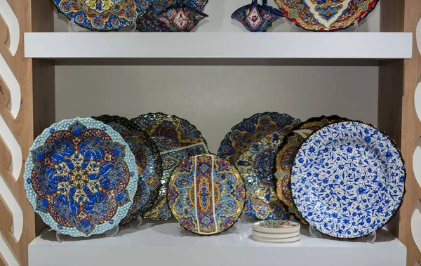 Vecchia Strada Bazar Ceramica Turca Nel Negozio Souvenir Turchia — Foto Stock