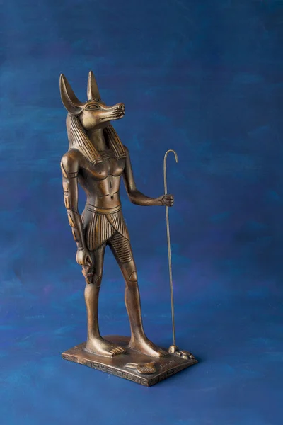 Statue Ancient Egyptian God Anubis Black Stock Photo