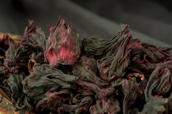 Dry hibiscus flowers in the  bowl,  DIY beauty treatment and spa