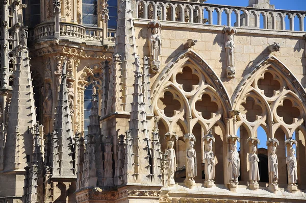 Fachada lateral. Catedral de Burgos. Espanha . — Fotografia de Stock