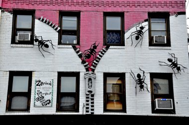 duvar boyama. Philadelphia. Pennsylvania. ABD.