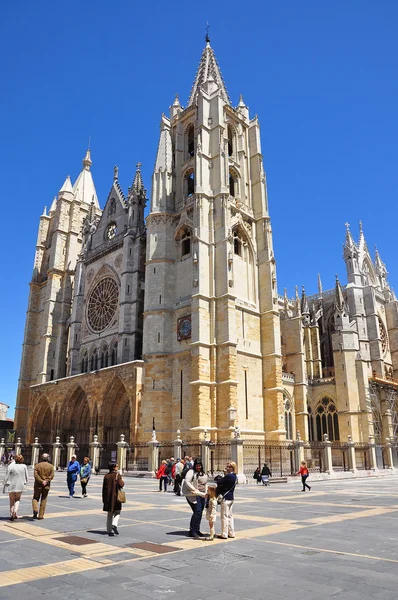 Leon Katedrali. İspanya. — Stok fotoğraf