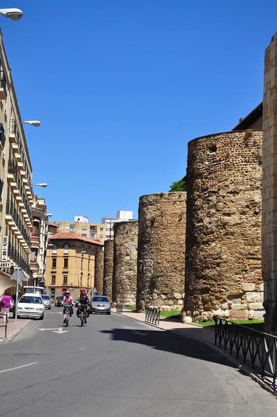 Romerska murarna. Leon. Spanien. — Stockfoto