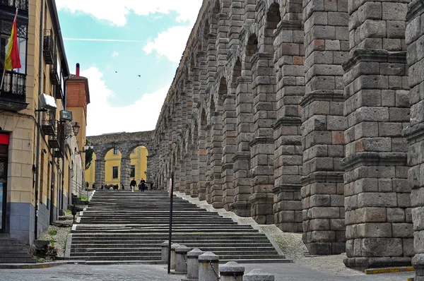 Aquaduct van segovia. Spanje. — Stockfoto