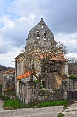 Romanesk kilise. Valle de manzanedo. Burgos. İspanya.