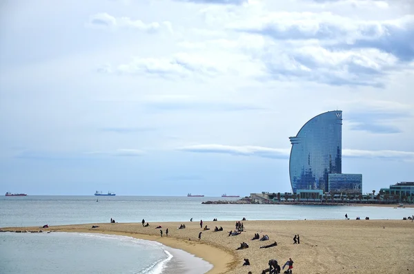 Barceloneta Beach. Barcelona. Spain. — Stock Photo, Image