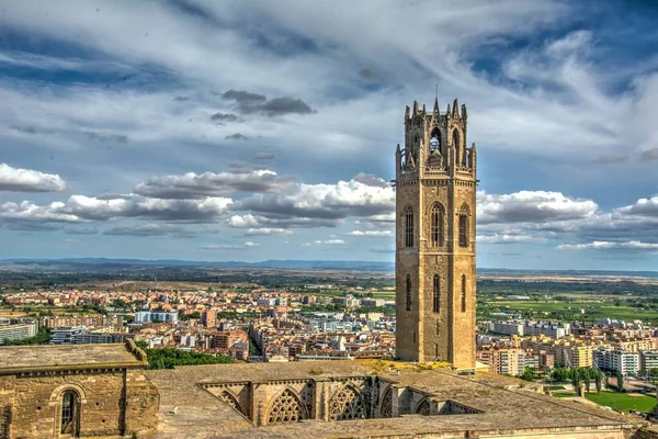 Oude Kathedraal Van Lleida Spanje Deze Kathedraal Begon Worden Gebouwd — Stockfoto