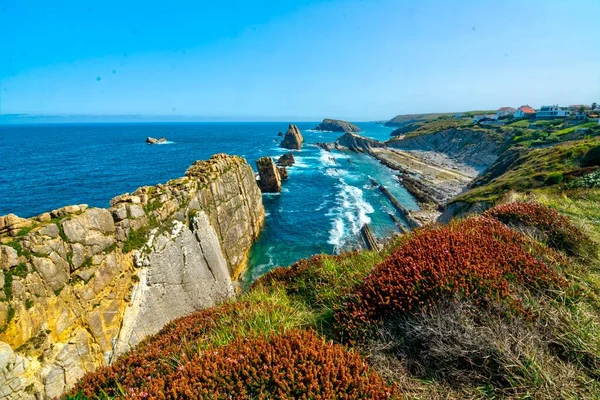 Sur Côte Cantabrique Une Zone Côtière Appelée Costa Quebrada Qui — Photo