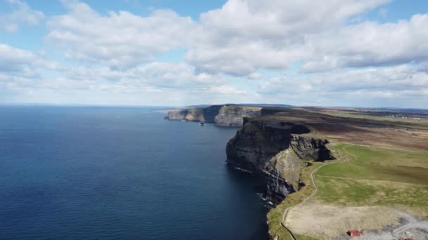 Cliffs Moher North Country Clare Irland — Stockvideo
