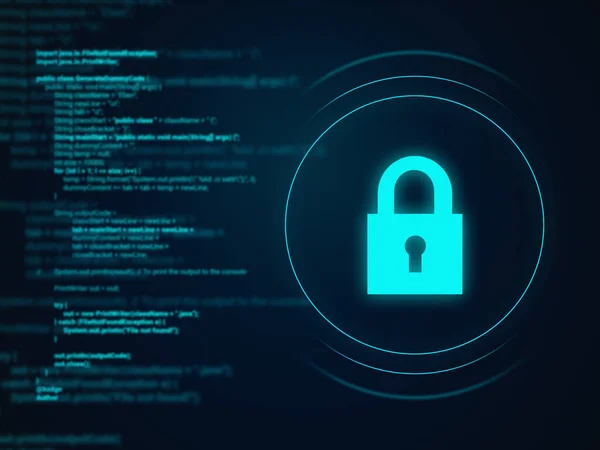 İnternet güvenlik kodlaması. Simgeyi kilitle.
