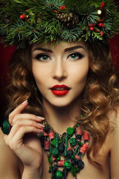 Karácsonyi nő — Stock Fotó