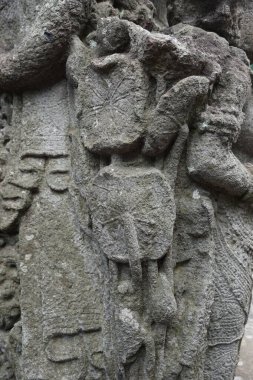 Taş penataran tapınağı (panataran tapınağı), Blitar, Doğu Java Endonezya üzerine oyulmuş taş