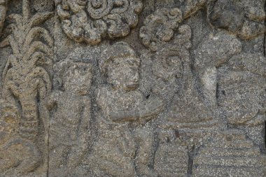 Taş penataran tapınağı (panataran tapınağı), Blitar, Doğu Java Endonezya üzerine oyulmuş taş