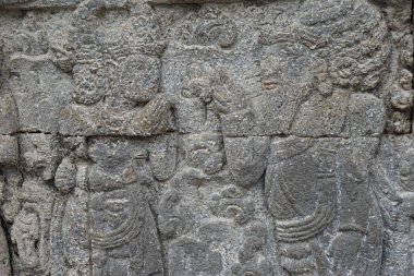 Taş penataran tapınağı (panataran tapınağı), Blitar, Doğu Java Endonezya üzerine oyulmuş taş