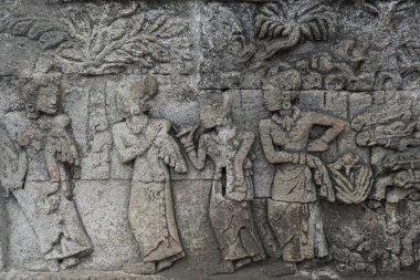 Taş penataran tapınağı (panataran tapınağı), Blitar, Doğu Java Endonezya üzerine oyulmuş taş