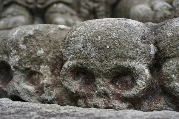 Pedra Esculpida Templo Penataran Pedra Templo Panataran Blitar Java Oriental — Fotografia de Stock