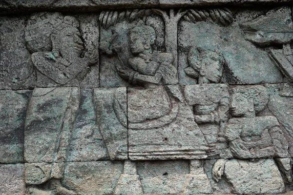 Pierre Sculptée Sur Pierre Temple Penataran Temple Panataran Blitar Java — Photo