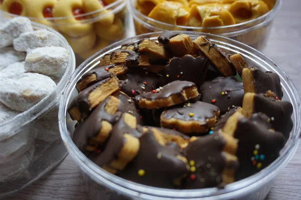 Biscoitos Tradicionais Indonésios Com Fundo Natural — Fotografia de Stock