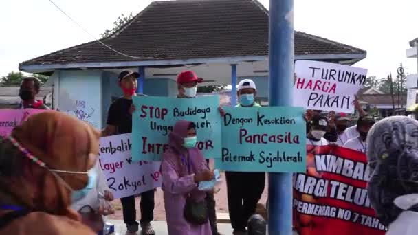 Pessoas Protestam Com Cartaz Significado Cartaz Governo Quer Aumentar Preço — Vídeo de Stock